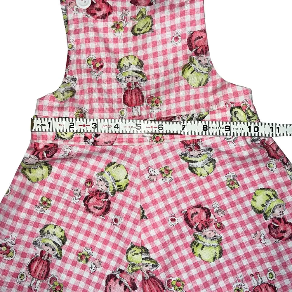 Healthtex vintage 70s Pinafore jumper dress Pink & white gingham girls size 4